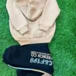 Baby Boy Grey Printed Fleece Tracksuit