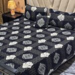 Velvet Jacquard Double Bedsheet Set