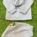 Baby Boy Grey Printed Fleece Tracksuit