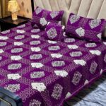 Velvet Jacquard Double Bedsheet Set