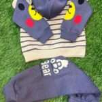 Baby Boy Grey Printed Fleece Tracksuit