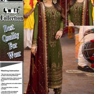 Unstitched Embroidered Suit