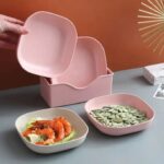 Kitchen Accessories Square Plastic Dinner Plate Set