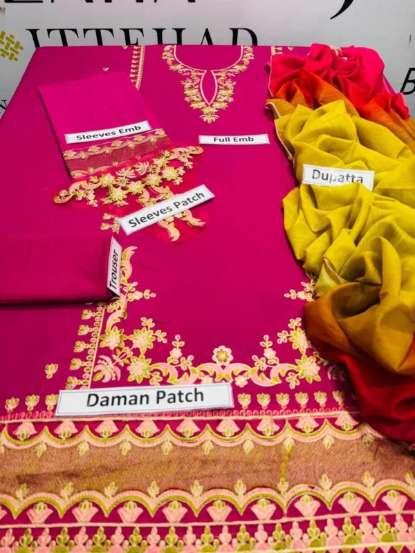 Unstitched Embroidered Suit