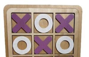 Wooden Tic-Tac-Toe Board Game