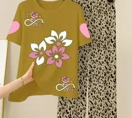 Women Printed Night Suit Leopard Print 2Pcs Medium to XL