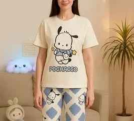 Women's Pochacco Printed Night Suit Medium to XL