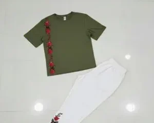 Printed Women's Jersey Night Suit 2Pcs Medium to XL