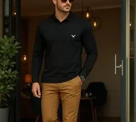 1 Pc Men's Polyester Plain Polo Shirt