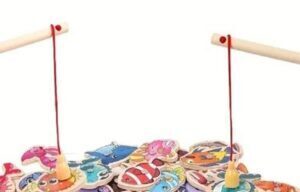Magnetic Wooden Fishing Toy for Kids Learning Counting & Colors