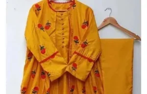 Stunning Women's Stitched Suit in Silk with Embroidered Details