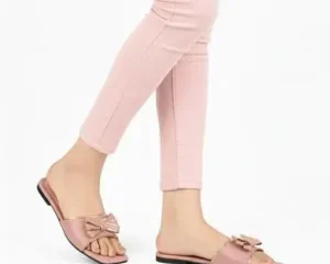 Pink Bow Women's Slippers Casual Formal Summer Wear