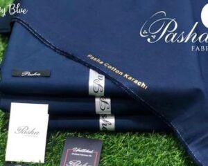 Men's Blue Cotton Plain Suit Summer Wear