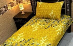 4 Pcs Crystal Cotton Printed Single Bedsheet