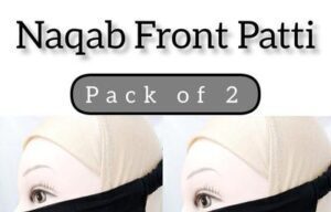 Black Niqab Front Patti Pack of 2